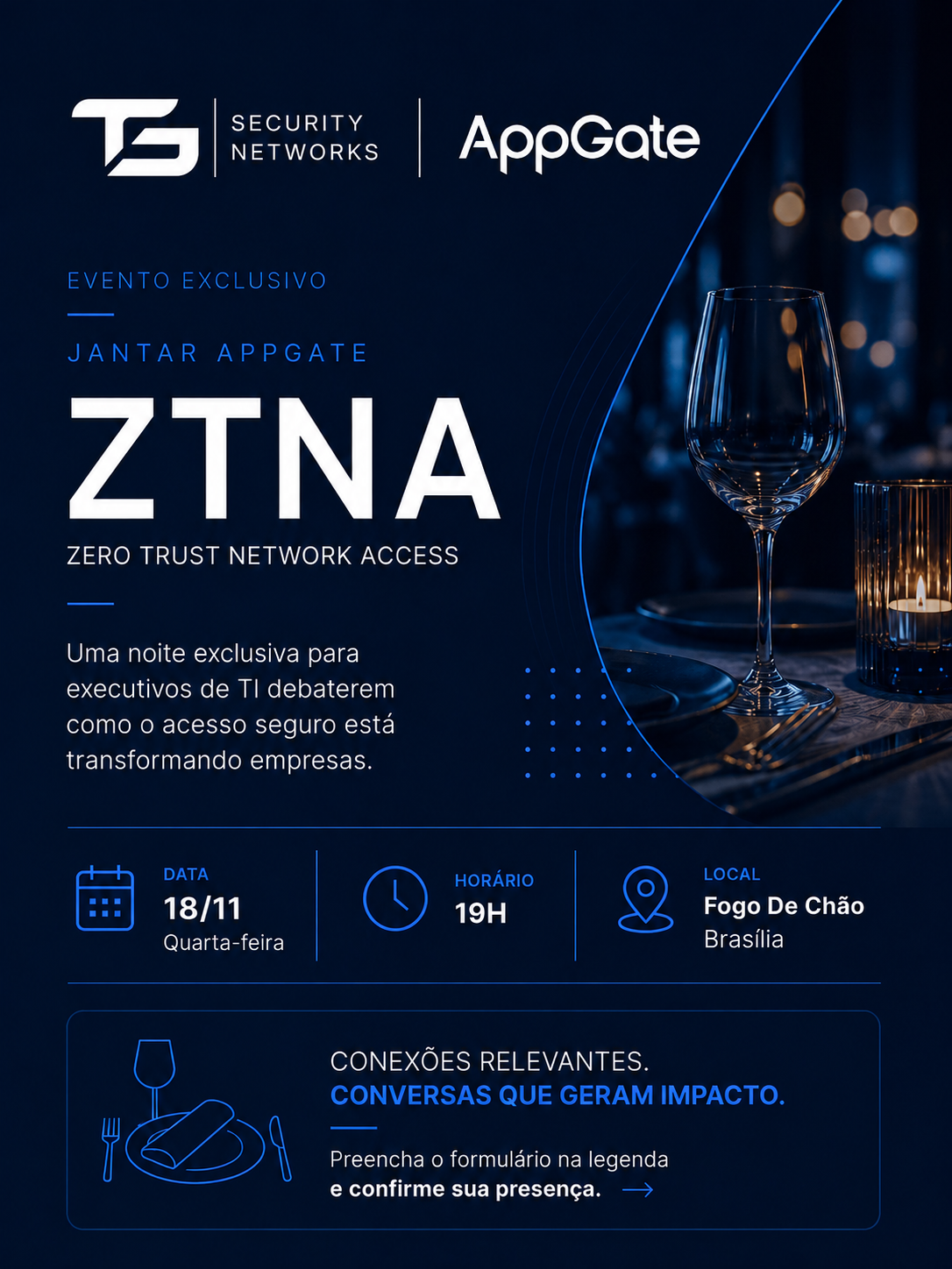 Jantar AppGate ZTNA - Brasília